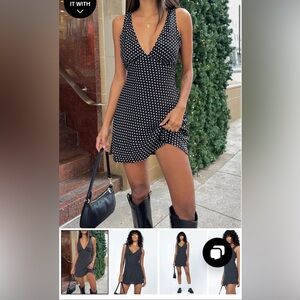 Princes Polly - NELLIE MINI DRESS BLACK POLKA DOT